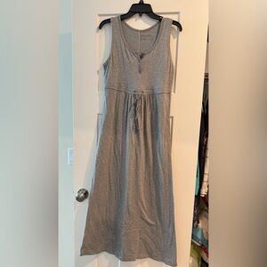 Eddie Bauer Gray Knit Sleeveless Maxi Dress